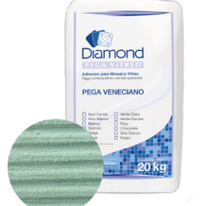 PEGA AZULEJO VITREO DIAMOND VERDE CLARO, BULTO 20 KG